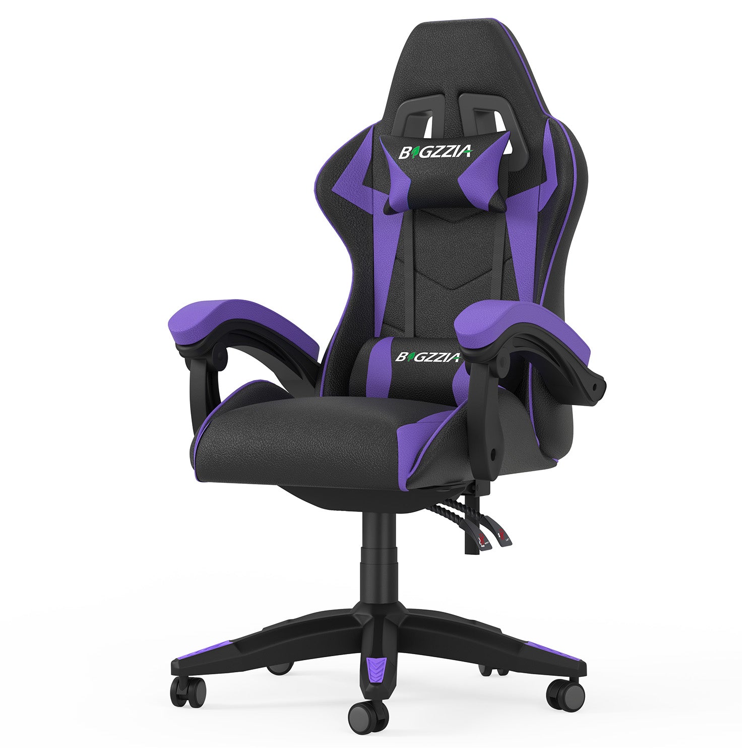 Silla Gaming Ergonómica con Respaldo Regulable de 90° a 135°, con Reposacabezas, reposabrazos y Soporte Lumbar.