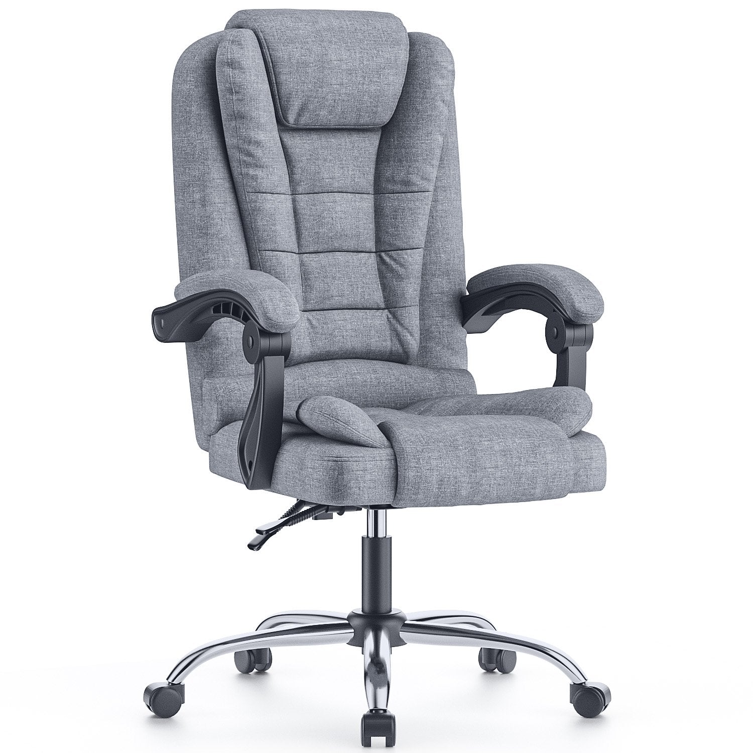 Silla de oficina ejecutiva ergonómica Silla de escritorio con respaldo alto de cuero de PU con función de inclinación reclinable para el trabajo de oficina en casa