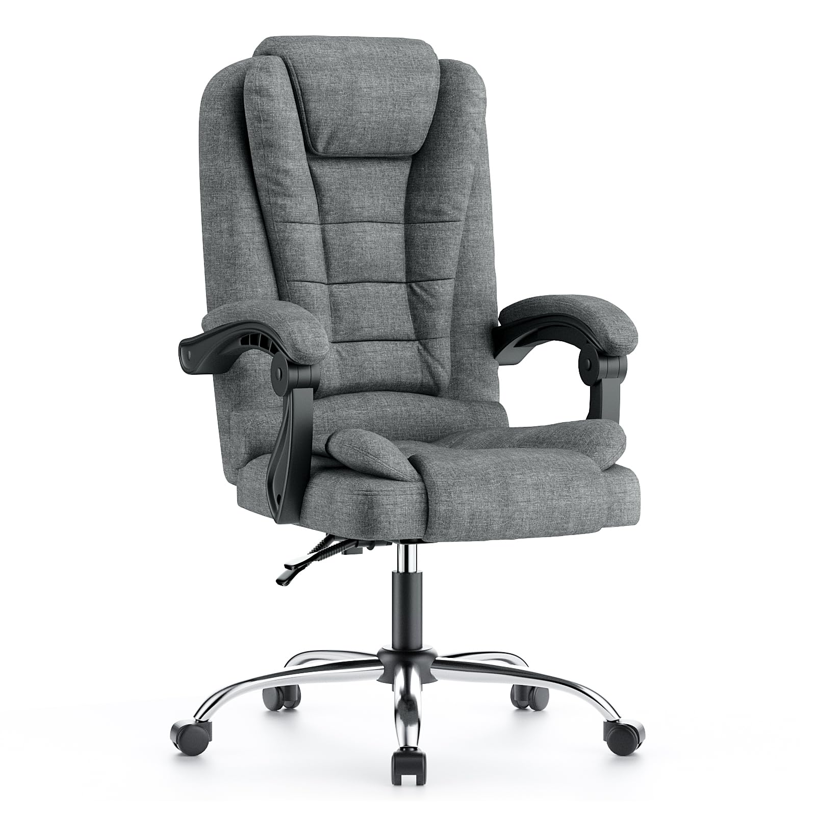 Silla de oficina ejecutiva ergonómica Silla de escritorio con respaldo alto de cuero de PU con función de inclinación reclinable para el trabajo de oficina en casa