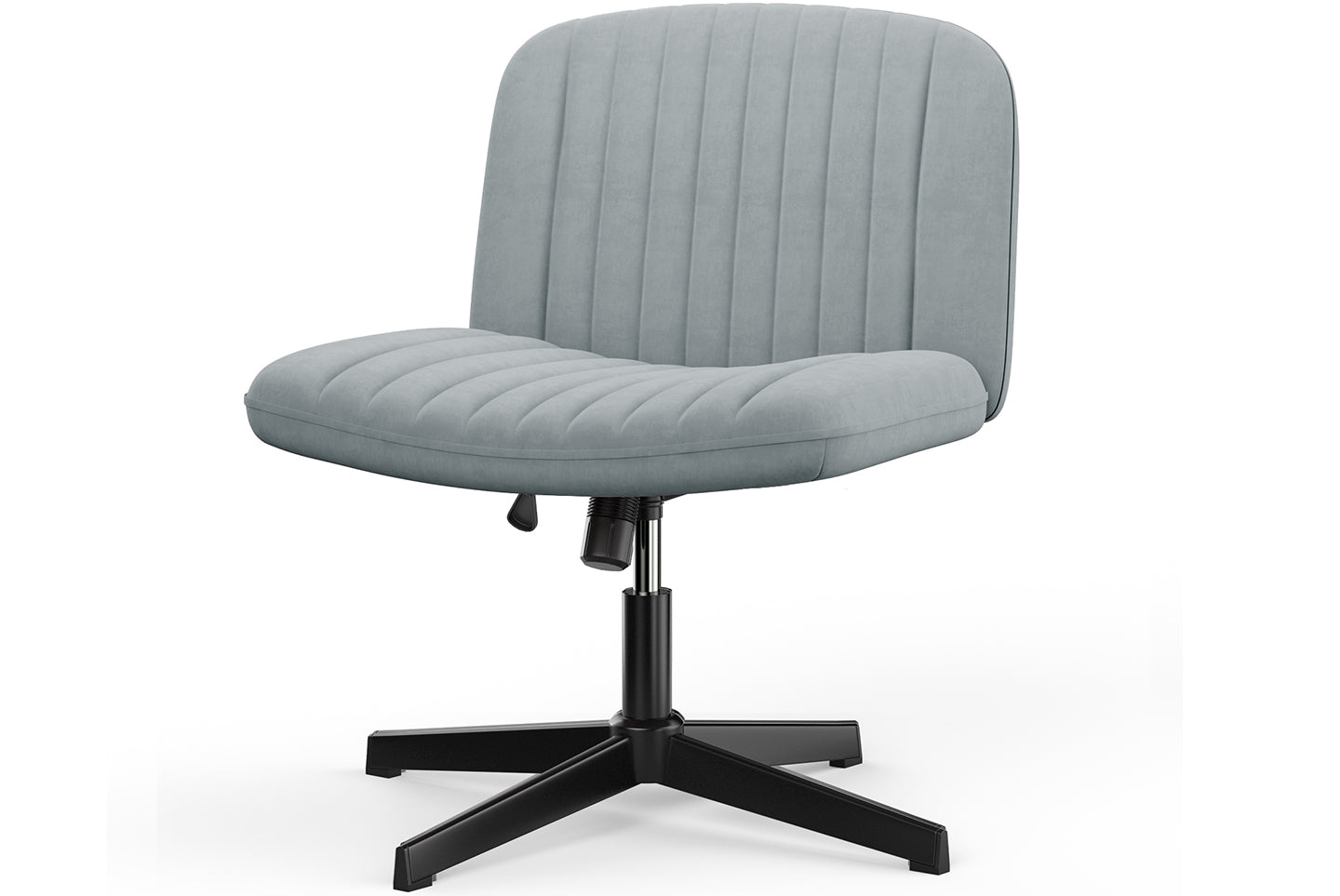 Silla de Oficina Ergonómica con Patas Cruzadas Silla de Escritorio Ancha sin Brazos con Respaldo Medio para la Oficina en Casa Dormitorio